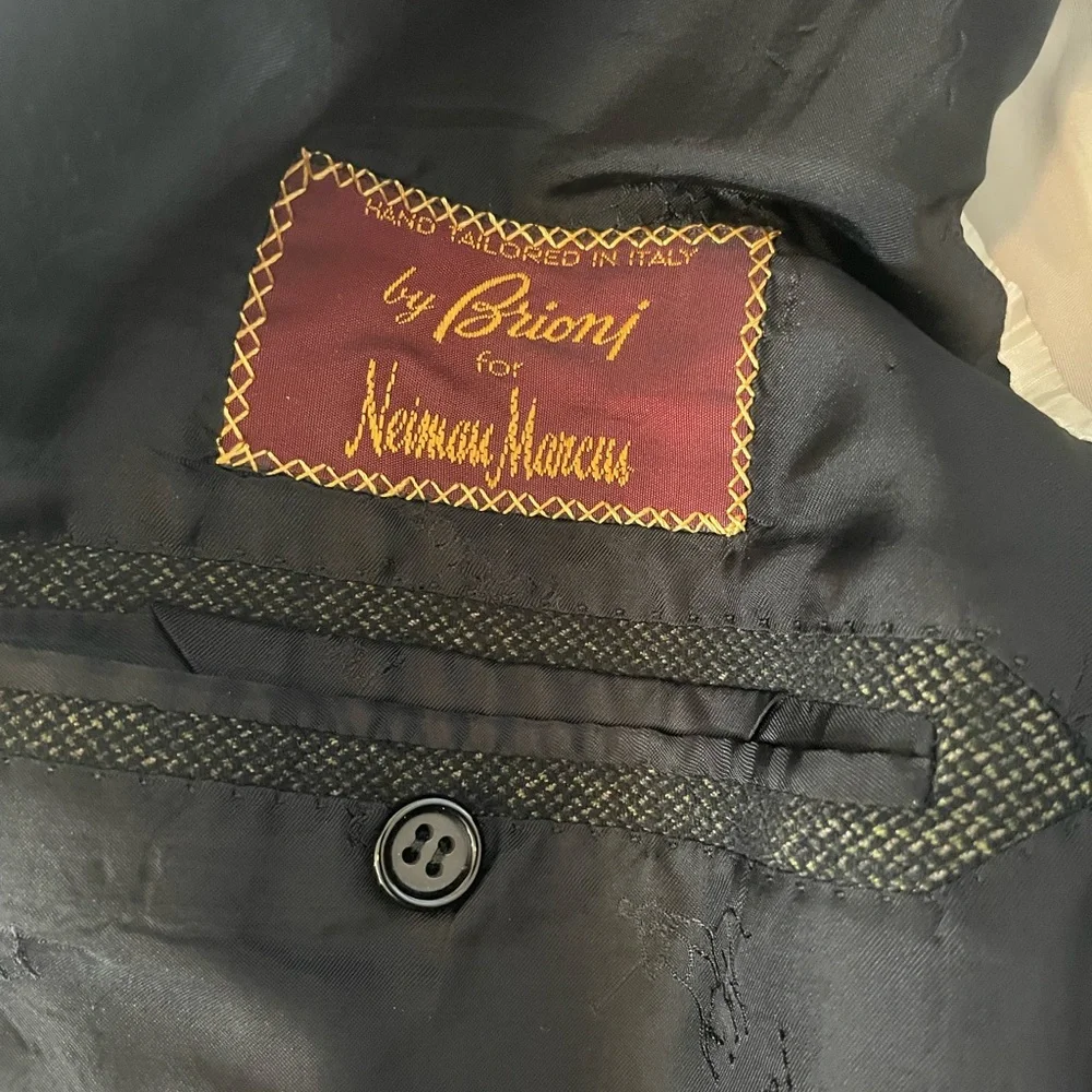 Brioni Traiano Cashmere &‎ Silk Iridescent Hopsack Jacket Size 46 L $6850